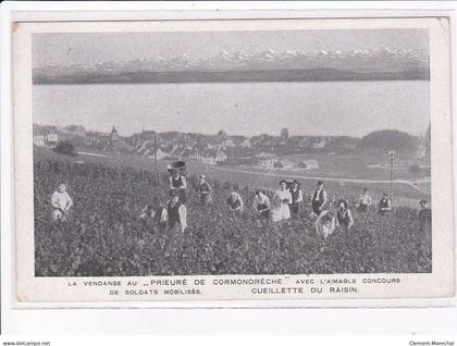 SUISSE: NEUFCHATEL: vendange prieuré de cormondrèche aimable concours soldats mobilisé cueillete raisin - très bon état