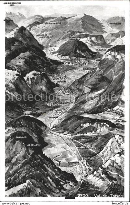 Val de Travers aus der Vogelperspektive