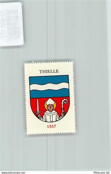 2075 Thielle - Vignette Wappen Kaffee Hag ca 1920-1940 Hl. Theodul Bisch... - 10408177