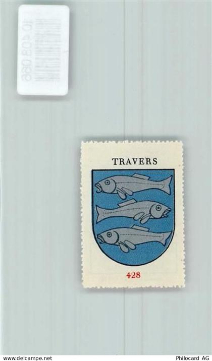 2105 Travers - Vignette Wappen Kaffee Hag ca 1920-1940 Fische - 10408066