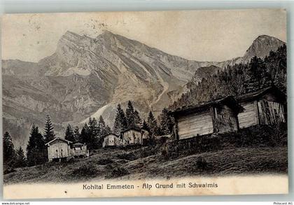 6376 Emmetten Gebrauchsspuren Alp Grund Schwalmis Kohltal - 10750832
