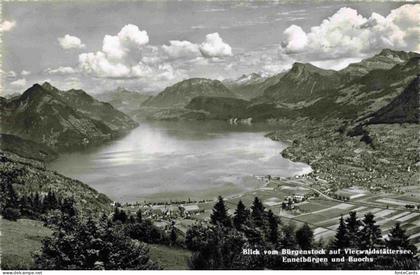Buergenstock Vierwaldstaettersee NW mit Blick auf Ennetbuergen und Buochs