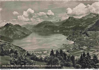 Buergenstock Vierwaldstaettersee NW mit Ennetbuergen und Buochs