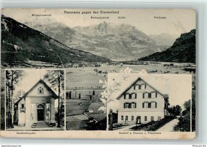 8717 Benken SG - Panorama gegen das Glarnerland Gnadenkapelle Gasthaus P... - 13100291