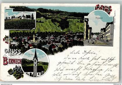 9442 Berneck 1900 Lithographie Neugasse Ruine Rosenburg - 13641595