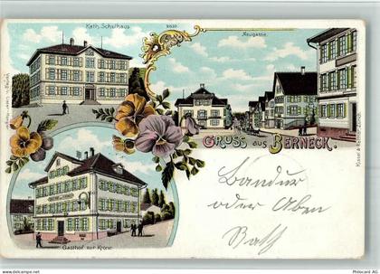9442 Berneck 1901 BOAKC Gasthaus Krone Lithographie - 13700481