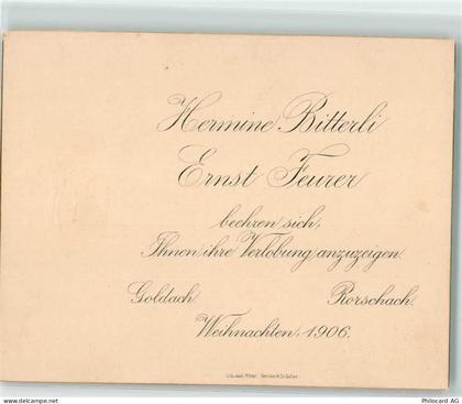 9403 Goldach 1906 KEINE AK Verlobung Mitteilung - 39494625