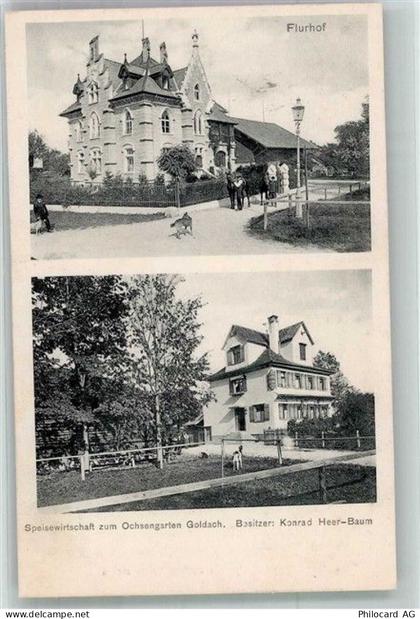 9403 Goldach 1907 Foto AK Gasthaus zum Ochsengarten - 13597432