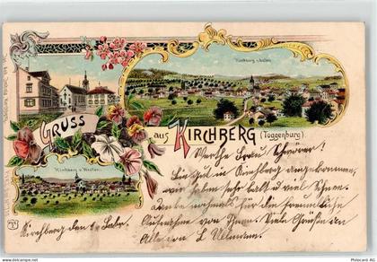 9533 Kirchberg SG 1901 Lithographie - 52098198