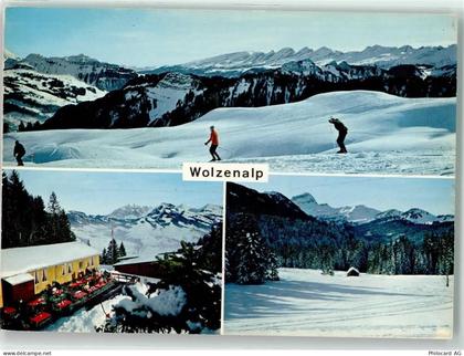 9643 Krummenau - Winter Skifahrer Wolzenalp Gasthaus Säntis Speer - 39494024