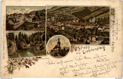 Gruss aus Lichtensteig - Litho