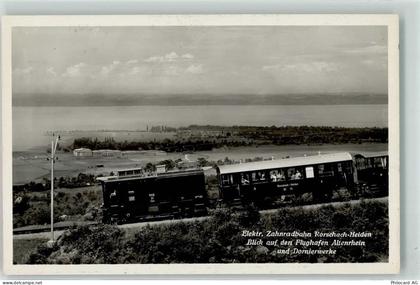 9400 Rorschach - Elektrische Zahnradbahn Blick auf den Flughafen Altenrh... - 13935816