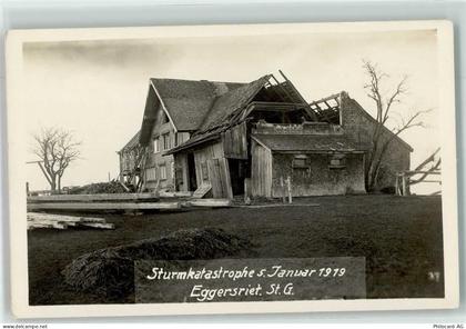 9034 Eggersriet 1919 Privatfoto AK Sturmkatastrophe Zerstörtes Haus - 13256327
