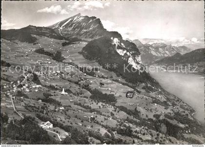 Amden Walensee SG mit Leistkamm und Walensee
