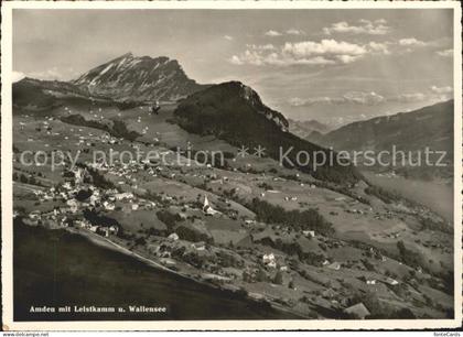 Amden Walensee SG mit Leistkamm und Walensee