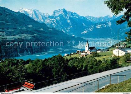 Amden Walensee SG mit Walensee Linthebene und Glarneralpen