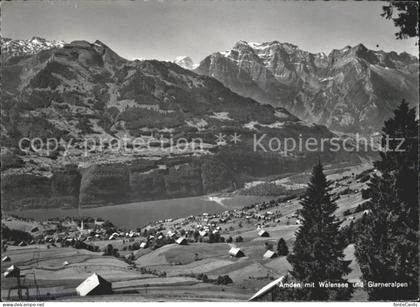 Amden Walensee SG mit Walensee und Glarneralpen
