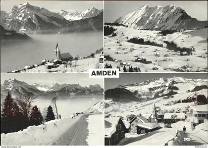 Amden Walensee SG Wintersportplatz Nebel ueberm Walensee