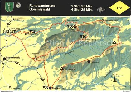 Gommiswald Rundwanderweg Panoramakarte