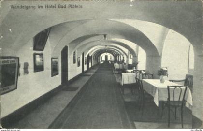 Pfaefers Hotel Bad Pfaefers  Wandelgang ungelaufen ca. 1910