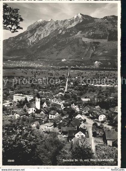 Sevelen Werdenberg Panorama mit den Drei Schwestern