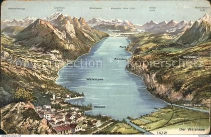 Walensee Panoramakarte