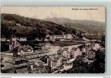 9630 Wattwil - 1912 Wattwil mit neuem Bahnhof - 13114773