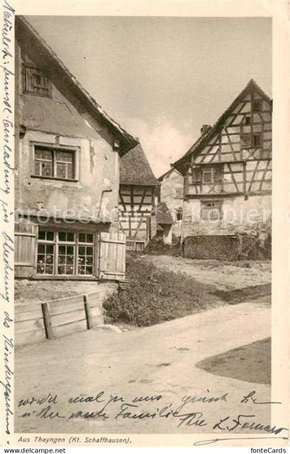 Thayngen SH Haeuser-Partie Fachwerkhaeuser
