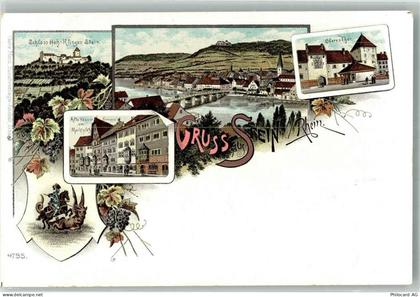 8260 Stein am Rhein Lithographie Schloss Hoh-Klingen Stein Marktplatz Ob... - 13568439