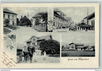 4614 Hägendorf 1917 - Hauptstrasse Reiter Soldat Feldpost Füs. Komp. I/7... - 13616424