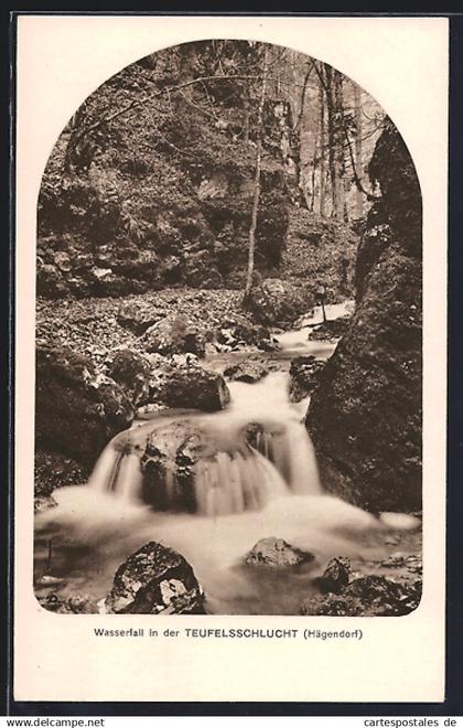 AK Hägendorf, Wasserfall in der Teufelsschlucht