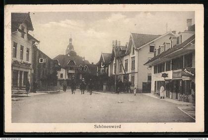 AK Schönenwerd, Ortspartie mit Wohnhäusern und Papeterie