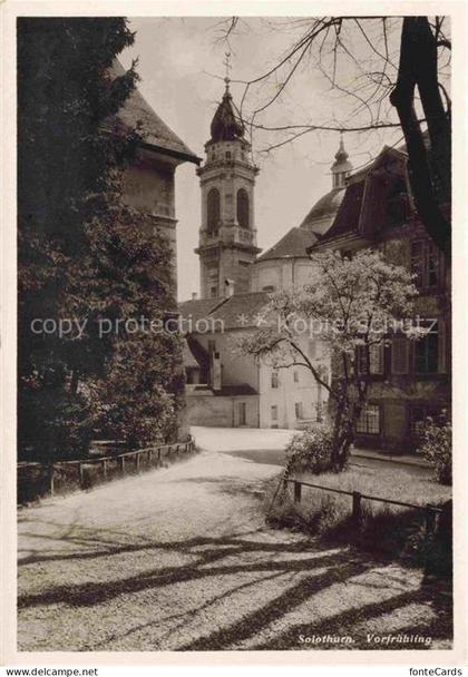 Solothurn Soleure SO Ortspartie mit Kirche