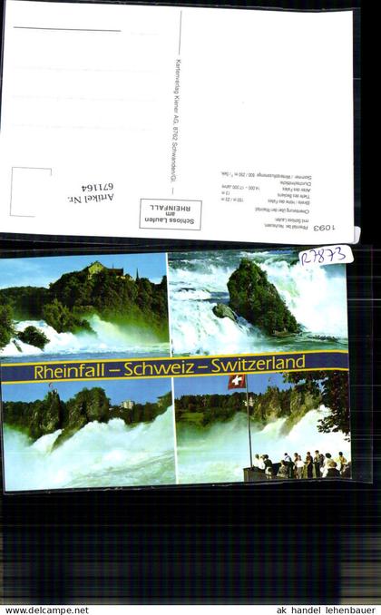 671164,Mehrbild Ak Rheinfall Neuhausen Schloss Laufen Laufen-Uhwiesen Switzerland