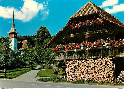Carte Postale - Suisse - Autre - Paysage Suisse - Chalet Suisse en bois - Fleurs - CPM - Carte Neuve - Voir Scans Recto-