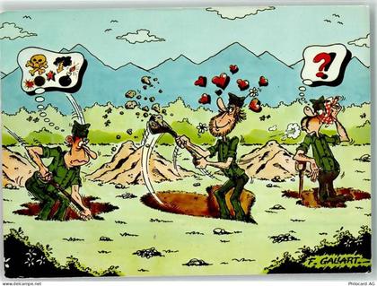 Grandvillard sign. F. Gallart Soldaten Feldpost Kaserne Camp DCA HM 12 M... - 39496431