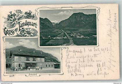 Landquart Bahnhof Bahnhof Schweiz 1903 Foto AK - 13597821