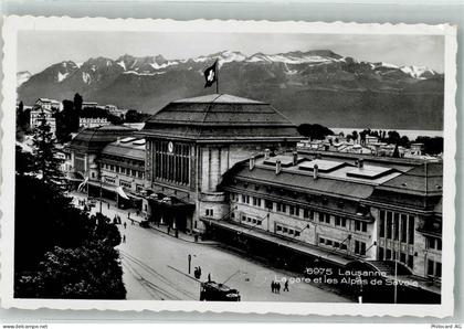Lausanne Losanna Bahnhof Bahnhof Schweiz 1946 Foto AK - 38217084