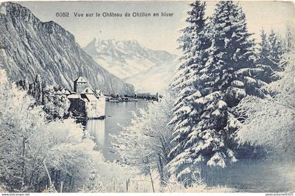 Lot 37 vue sur le chateau de chillon  en hiver switzerand vaud