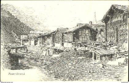Saas-Grund  ungelaufen ca. 1920