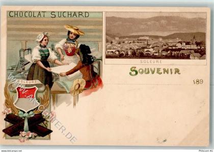 Solothurn Soleure Wappen Berufe Plätterei Suchard Schokolade 1898 Lithog... - 13417325