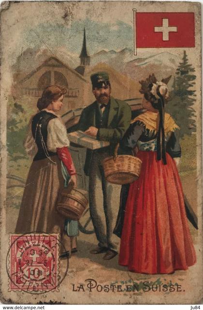 Suisse - La Poste en Suisse - Carte miniature - 27 mai 1908