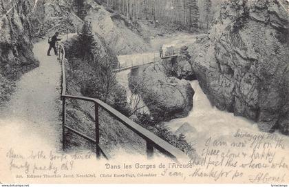 Switzerland 1902 Dans les Gorges de l'Areuse Waterfall vintage postcard