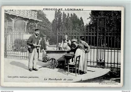 Werbung Chocolat Lombart Serie - Berufe - Le Marchand de coco Schokolade... - 13410614