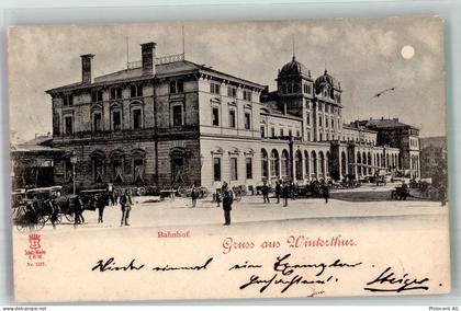 Winterthur Bahnhof Bahnhof Schweiz 1898 Mondschein - 14021443