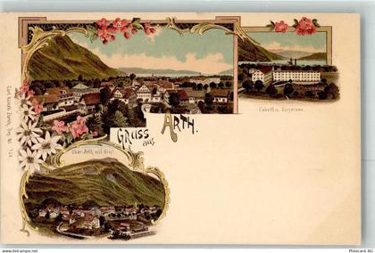 6415 Arth Lithographie Fabrik Zugersee Ober-Arth Rigi Verlag Künzli Nr 7... - 13615937