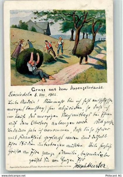 8840 Einsiedeln 1902 - Männer und Frauen bei der Heuernte - 11092648