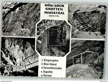 6436 Muotathal 1962 Foto AK Höhle Höll-Loch Muotathal - 38071819