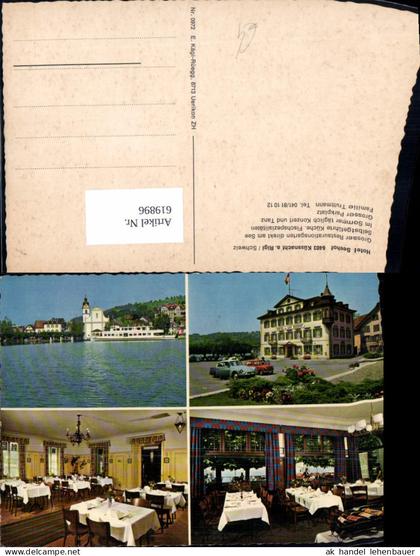 619896,Mehrbild Ak Küssnacht a. Rigi Hotel Seehof Hotel du Lac Seehof Restaurant Innen