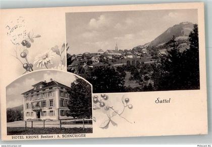 6417 Sattel 1919 Foto AK Hotel Krone - 13597926